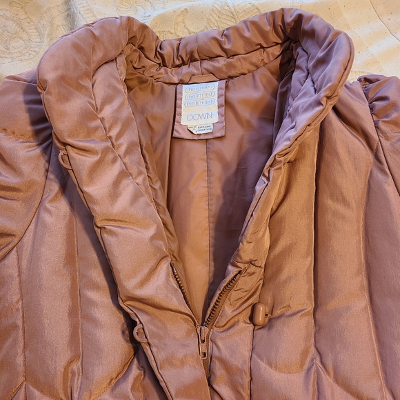 Full Length Down Puffer Coat Sz L - Picture 7 of 12